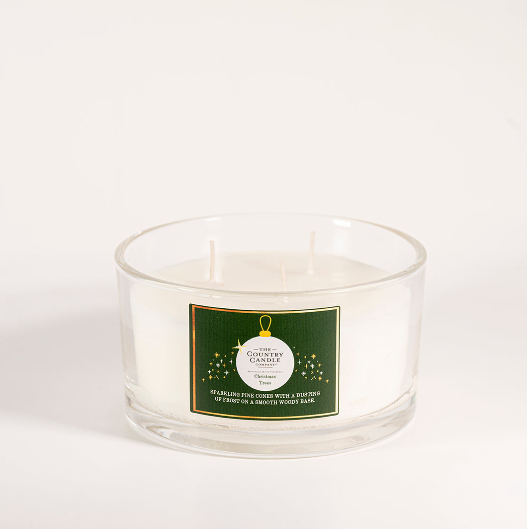 Luxury Multi Wick Christmas Trees Candle by The Country Candle Company Vegan
