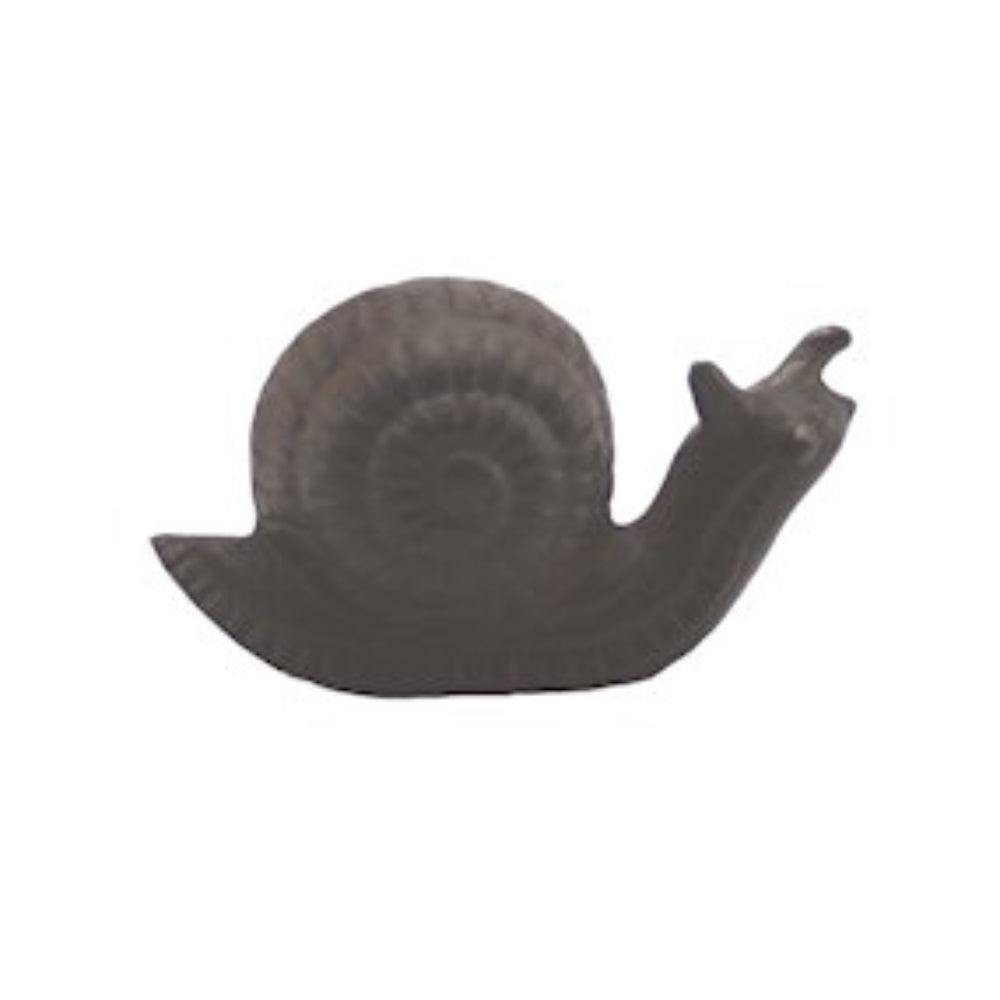 Cast Iron Snail Ornament for Home and Garden, Plants Post and Patio by Ascalon
