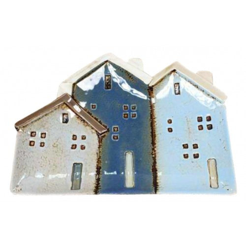19cm Quayside Ceramic Houses Platter Plate