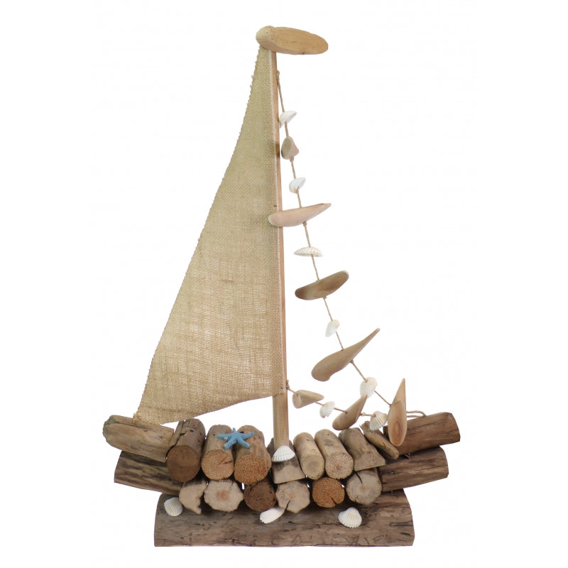 Extra Large Natural Driftwood Decorative Sailing Boat Display Ornament