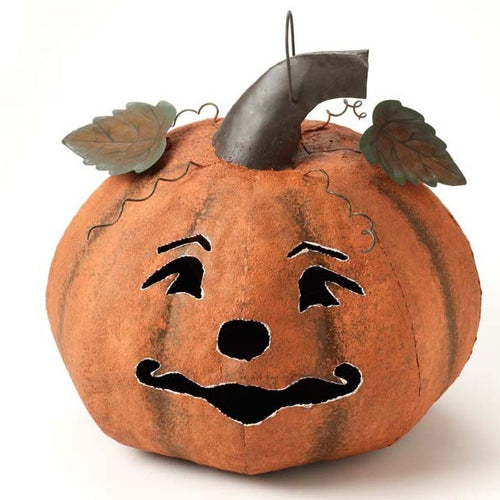 Large Metal Pumpkin Halloween Lantern-The Useful Shop