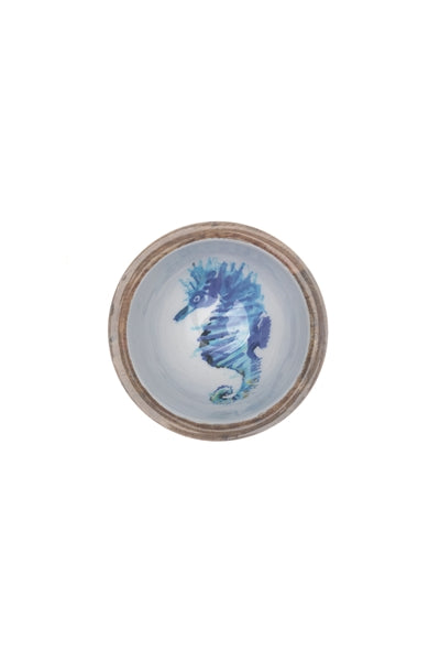Seahorse Design Wooden Nut and Nibbles Bowl by Shoeless Joe