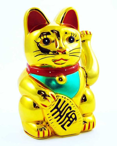 Gold Waving Paw Lucky Maneki Neko Fortune Cat-The Useful Shop