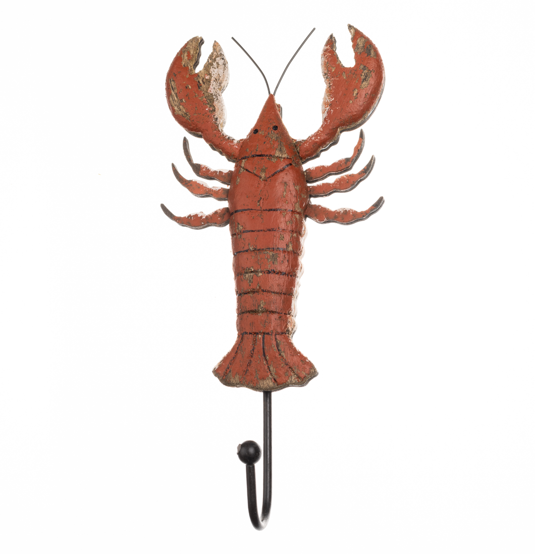 Single Lobster Art Wall Hook by Shoeless Joe