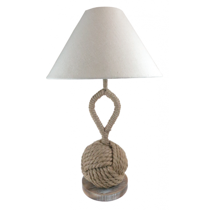 Natural Rope Knot Lamp with Feature Stem and Shade
