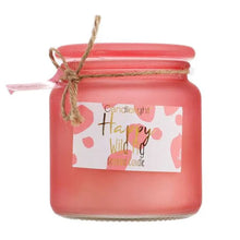 Load image into Gallery viewer, Large Frosted Happy Wild Fig Pink Jar Candle by Candlelight
