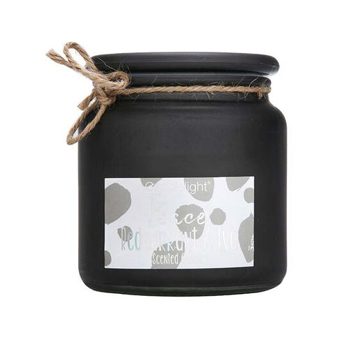 Large Frosted Peace Redcurrant & Ivy Grey Jar Candle by Candlelight