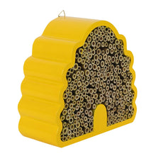 Load image into Gallery viewer, Yellow Beehive Shaped Garden Bee House
