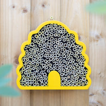 Load image into Gallery viewer, Yellow Beehive Shaped Garden Bee House
