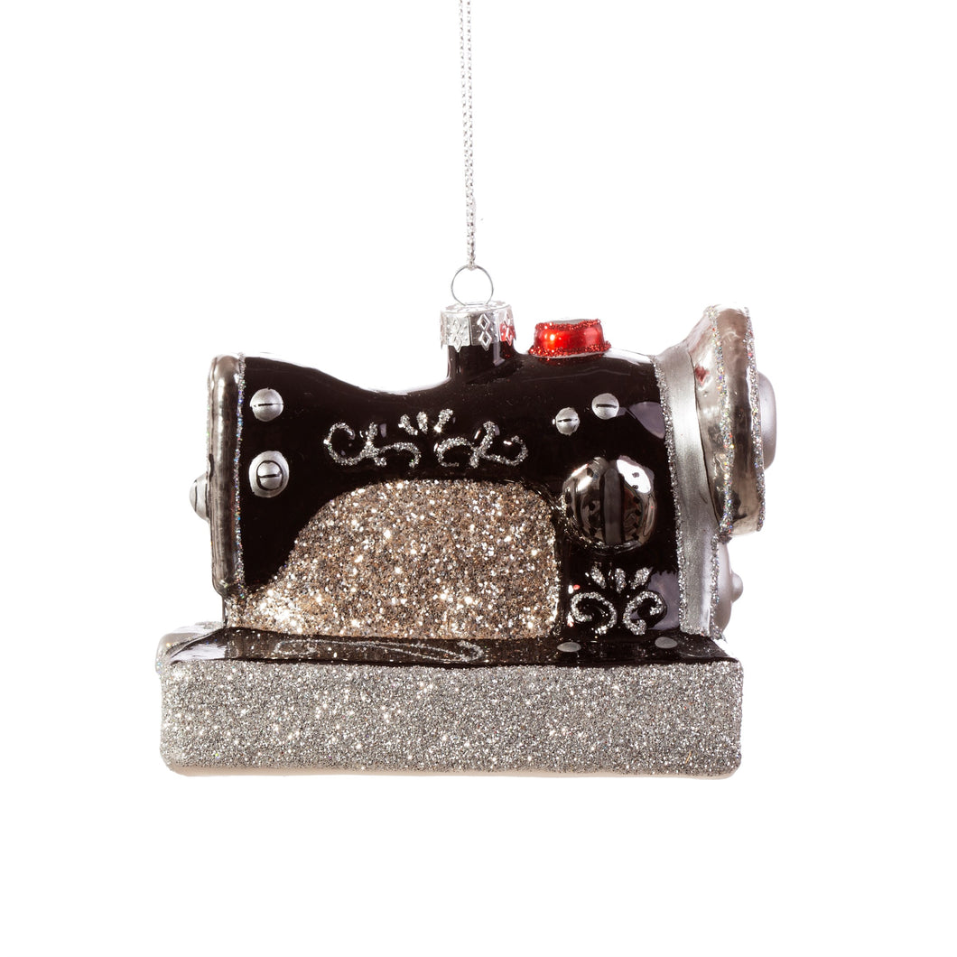Retro Vintage Sewing Machine Large Christmas Tree Bauble Ornament by Sass & Belle