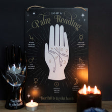 Load image into Gallery viewer, Palmistry Fortune Tellers Diagram Wall Chart Sign
