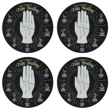 Load image into Gallery viewer, Palmistry Fortune Tellers Coaster Set with Holder
