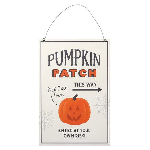 Pumpkin Patch Hanging Halloween Sign 30cm