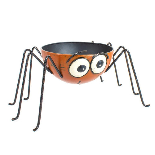 Halloween Orange Metal Spider Leg Bowl