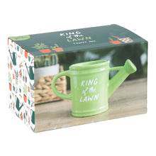 Load image into Gallery viewer, King of the Lawn Watering Can Shaped Gardeners Mug - Green
