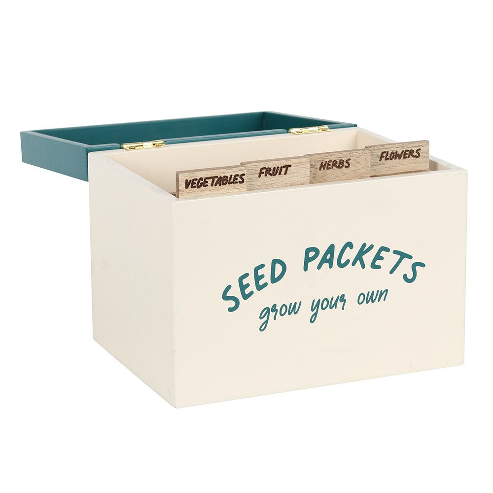Gardeners Wooden Seed Packet Storage Box