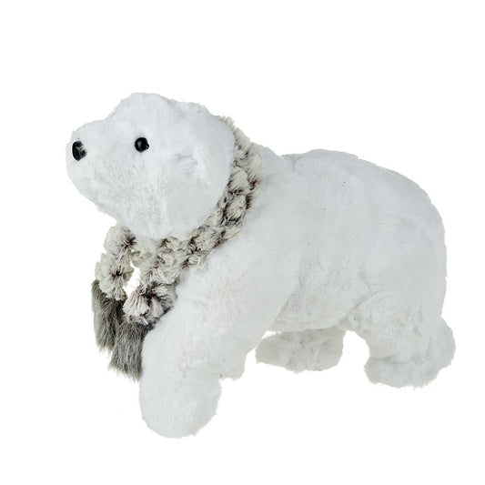 Polar Bear in Scarf for Christmas Display Decoration
