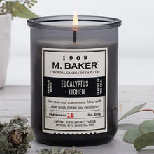 Load image into Gallery viewer, M Baker Colonial Candles of Cape Cod 8oz Eucalyptus &amp; Lichen Apothecary Candle
