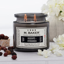 Load image into Gallery viewer, M Baker Colonial Candles of Cape Cod Large 14oz Rosehips &amp; Hydrangea Apothecary Candle
