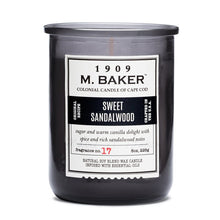 Load image into Gallery viewer, M Baker Colonial Candles of Cape Cod 8oz Sweet Sandalwood Apothecary Candle
