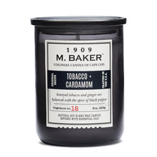 Load image into Gallery viewer, M Baker Colonial Candles of Cape Cod 8oz Tobacco &amp; Cardamom Apothecary Candle
