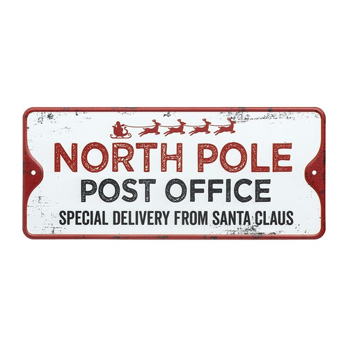 North Pole Post Office Vintage Style Metal Sign by Heaven Sends