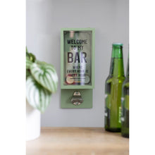 Load image into Gallery viewer, Vintage Style Garden Bar Bottle Opener with Cap Container
