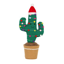Load image into Gallery viewer, Fun Christmas Knitted Decorated Cactus Decoration Medium
