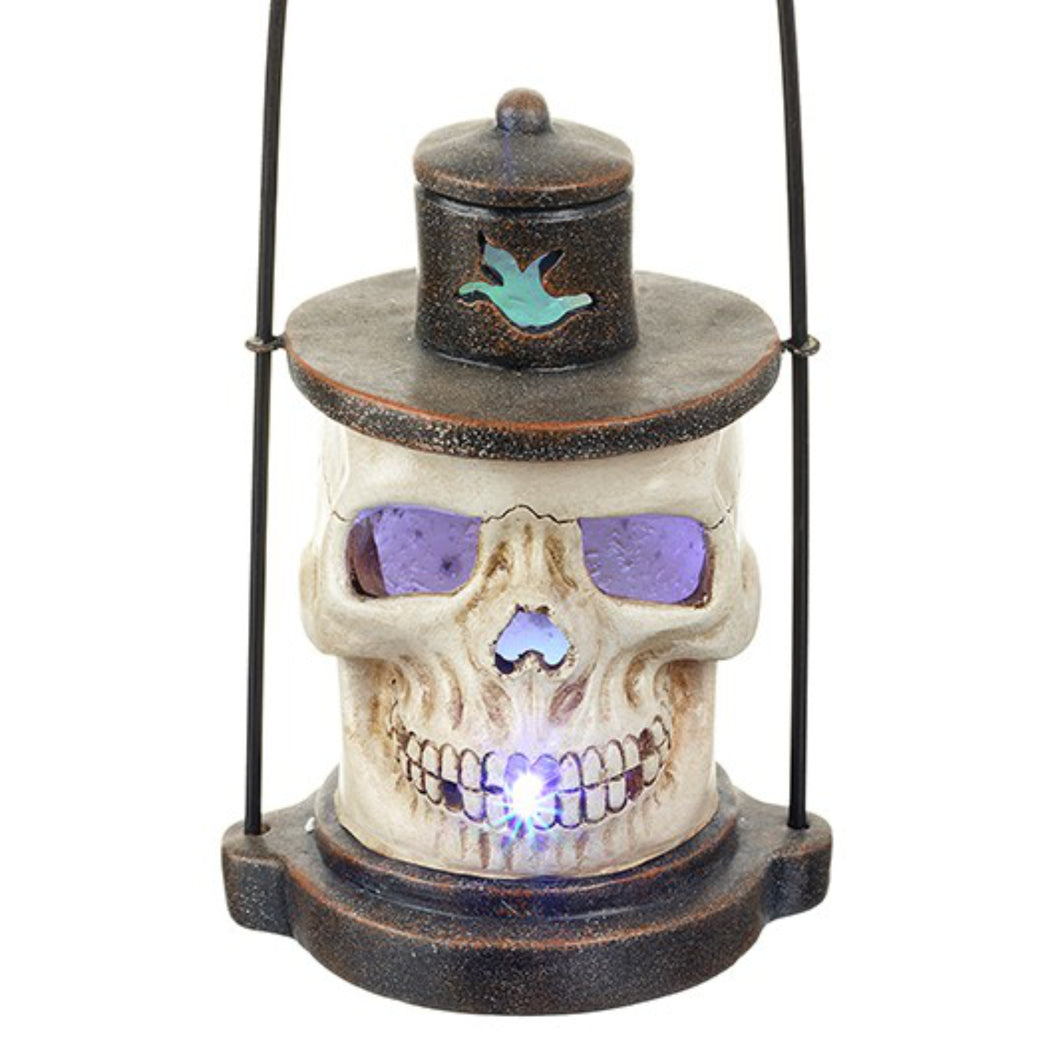 Detailed Resin Skull Lantern with LED Light Show by Heaven Sends