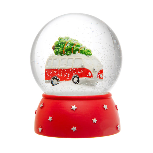 Coming Home For Christmas Camper Van Snow Globe Decoration