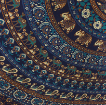 Load image into Gallery viewer, Devi Fairtrade Mandala Bedspread or Throw - Blues
