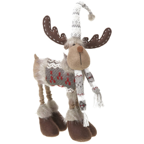 Standing Moose Reindeer in Knitted Jumper Christmas Decoration Display-The Useful Shop