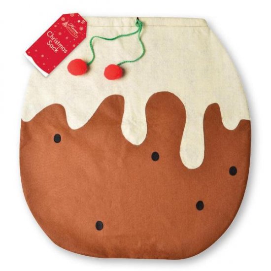 Large Felt Christmas Pudding Present Sack