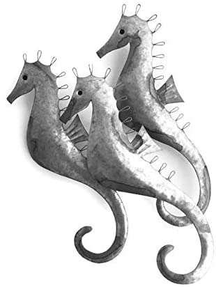 Trio of Seahorses Metal Wall Art by Shoeless Joe